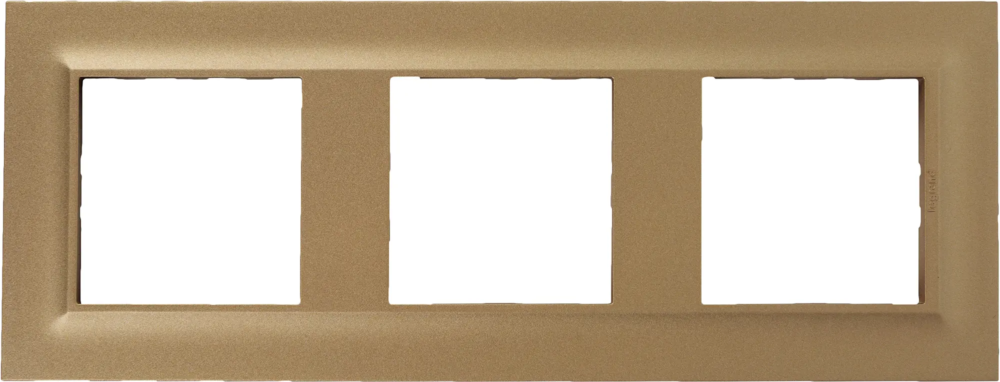 Изображение товара Рамка для розеток и выключателей Legrand Structura 3 поста золото матовая