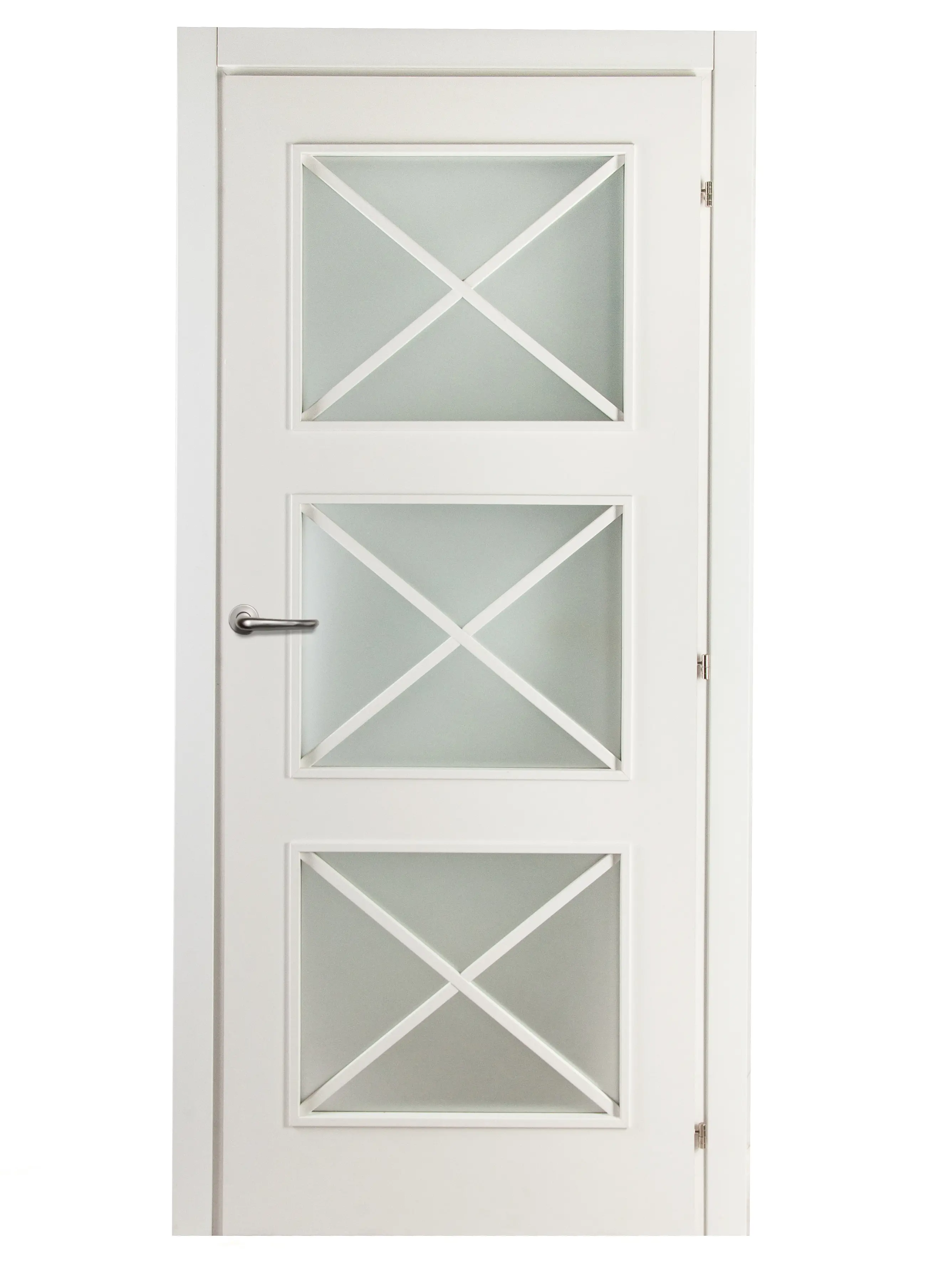 Изображение товара Межкомнатная остекленная дверь Камелия белая 2000х700 мм с фурнитурой