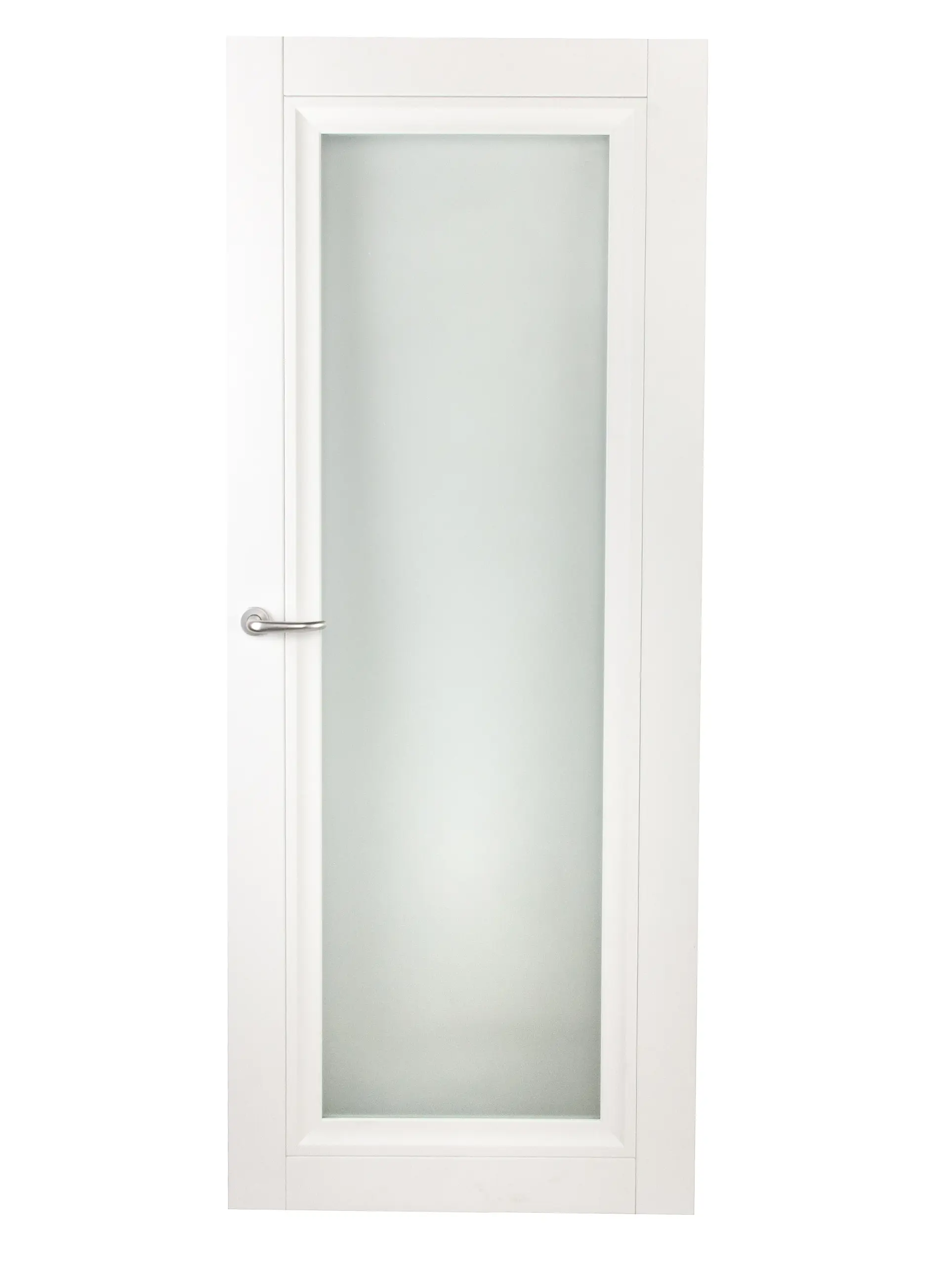 Изображение товара Межкомнатная остекленная дверь Нобиле пп белая 2100x800 мм с замком