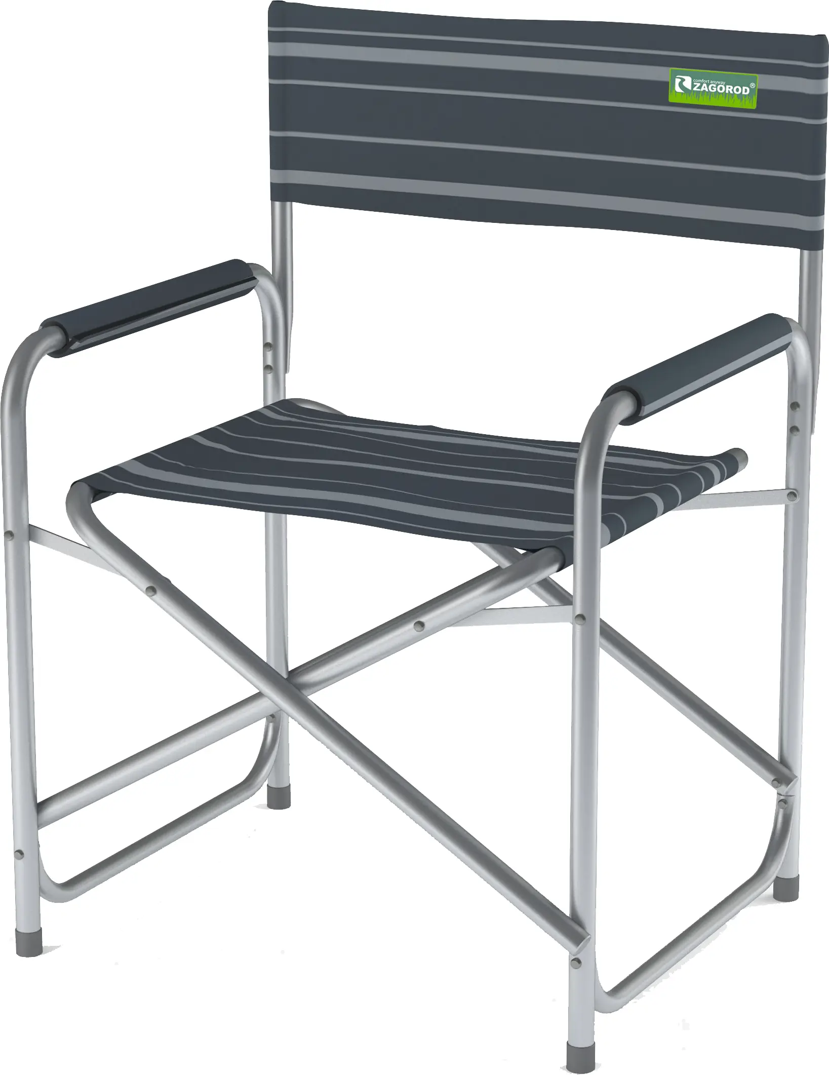 Изображение товара Складное садовое кресло Zagorod K 901, металл и ткань, серый цвет