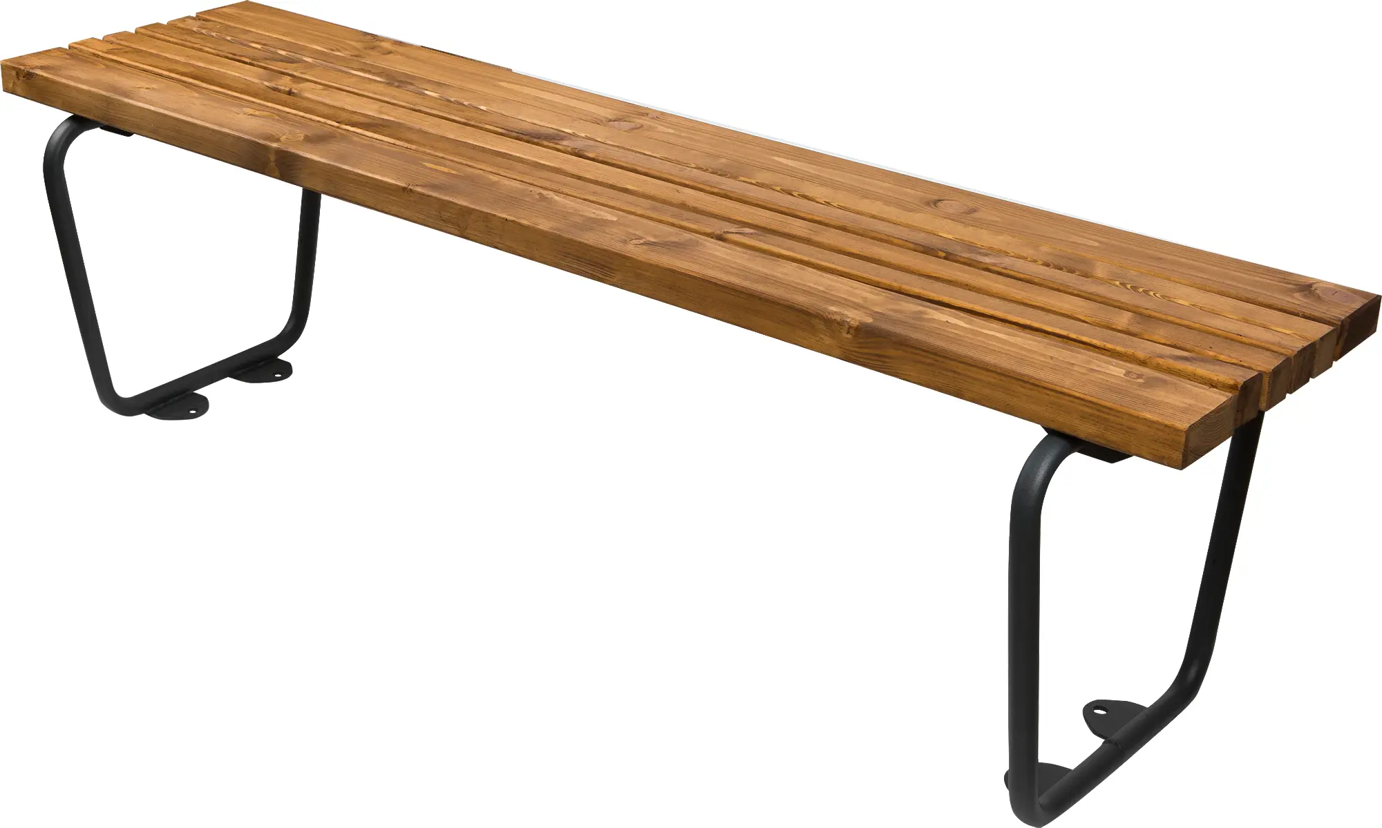 Изображение товара Скамья садовая City Life 150х37х45 см металл/дерево коричневая