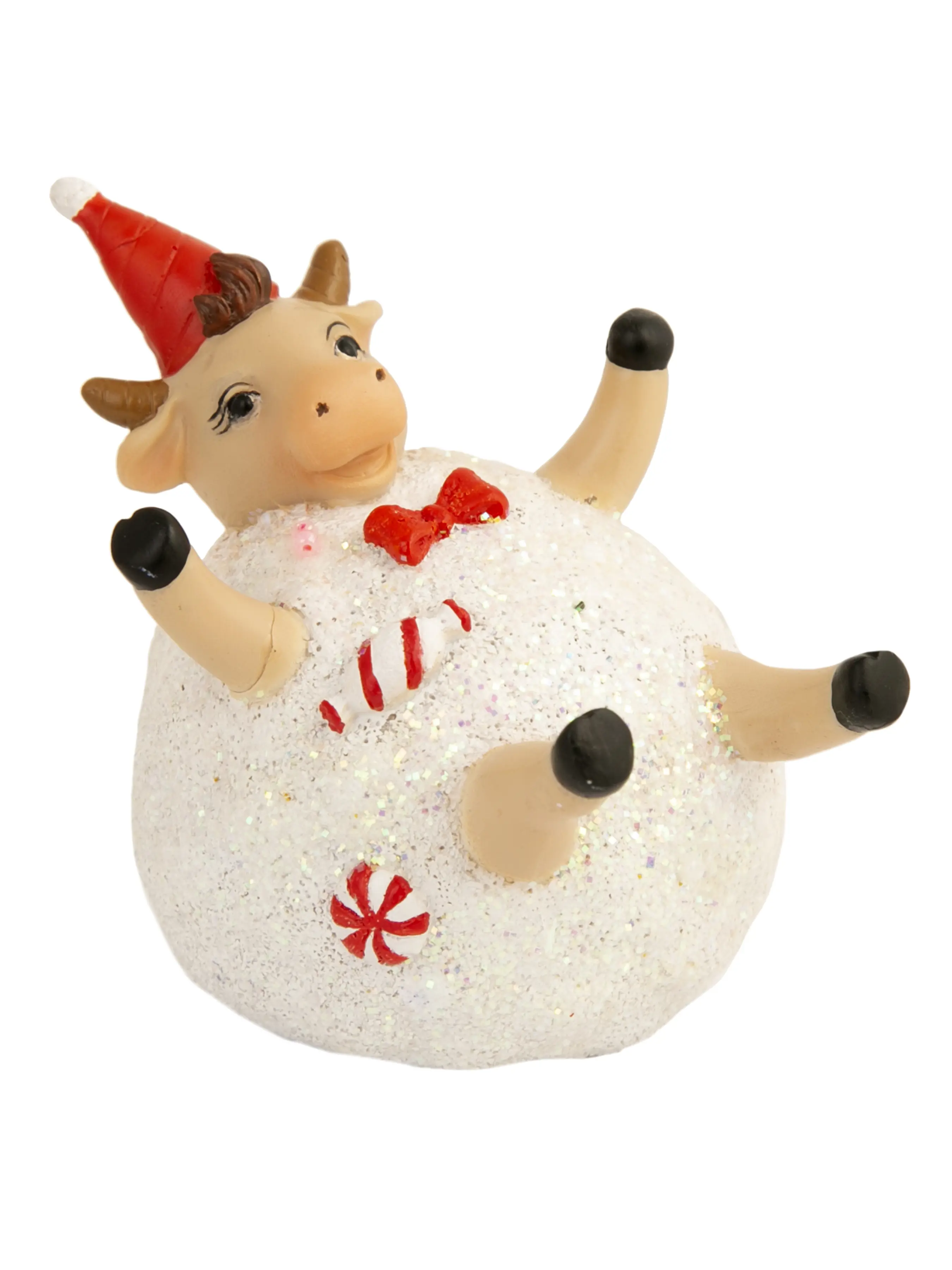 Изображение товара Фигурка новогодняя Бычок в снежке 7х8х8.5 см