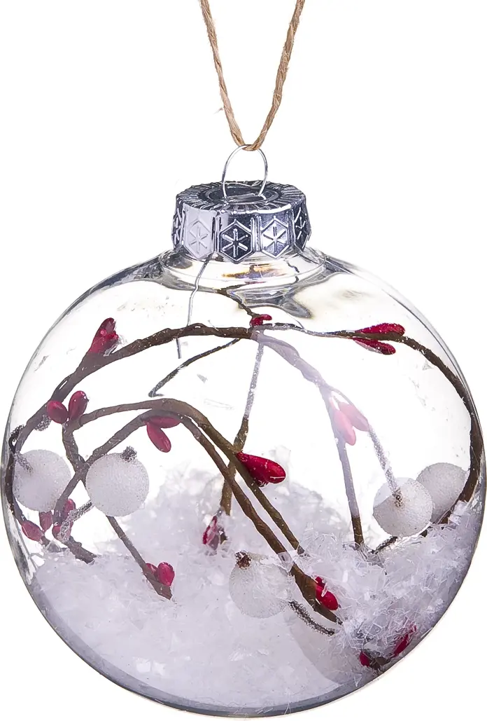 Изображение товара Шар ёлочный стеклянный "Веточки"