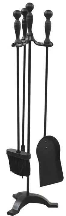 Изображение товара Каминный набор D41111BK 3 предмета черный стальной комплект для ухода за камином
