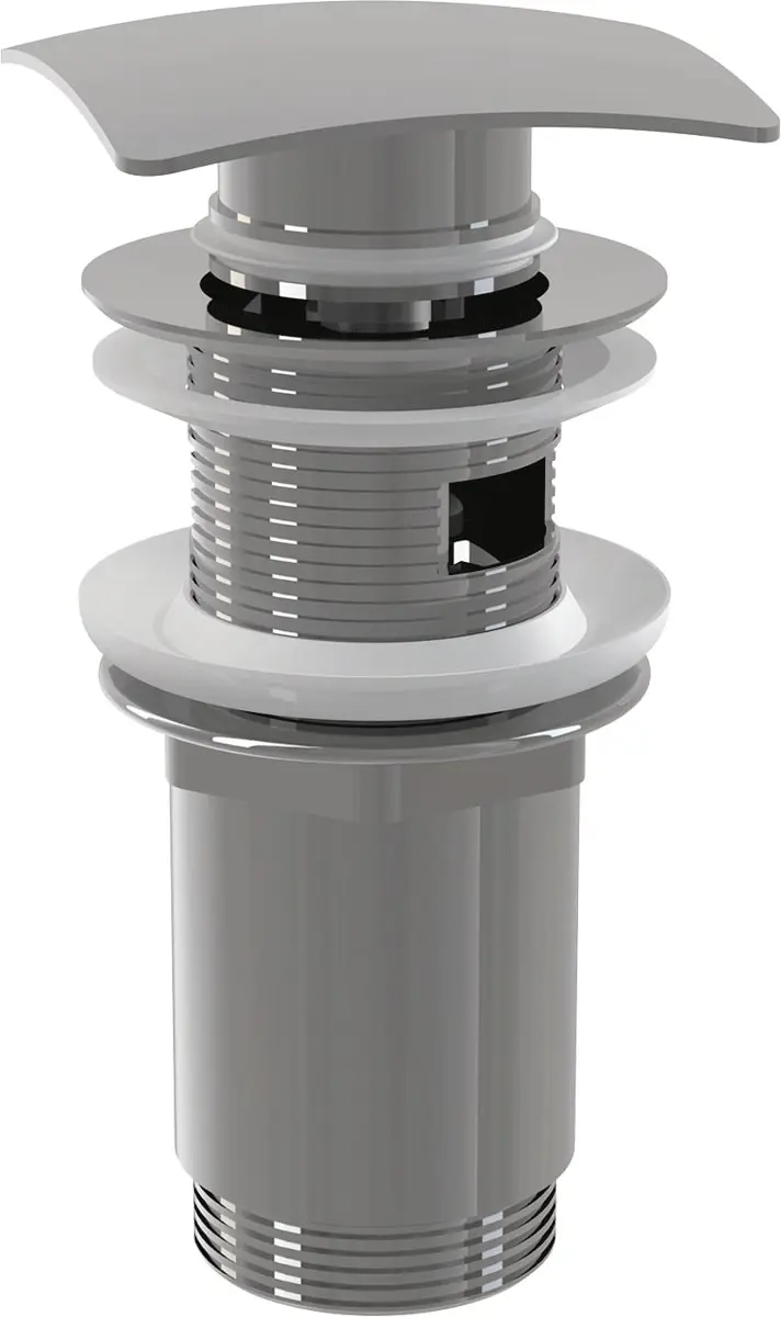 Изображение товара Донный клапан для умывальника AlcaPlast click/clak 5/4, цельнометаллический, с переливом