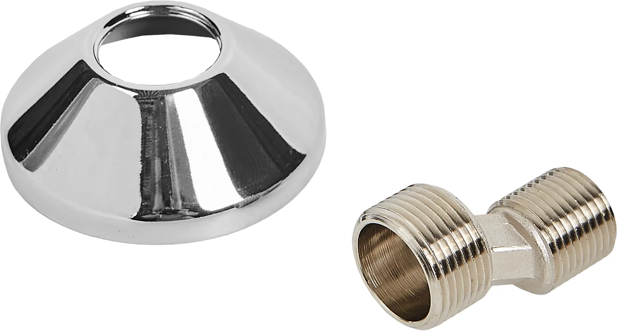 Изображение товара Эксцентрик Valtec с декоративной чашкой 3/4х1/2 дюйма никелированный Китай