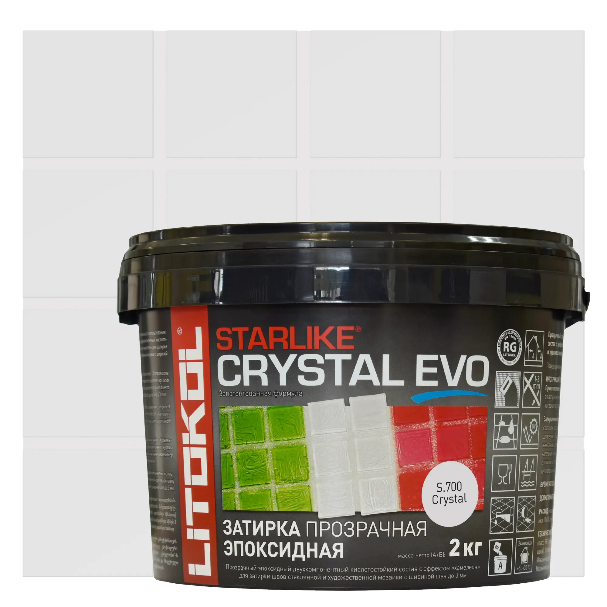 Изображение товара Эпоксидная затирка Litokol Starlike Evo S.700 прозрачная 2 кг для мозаики