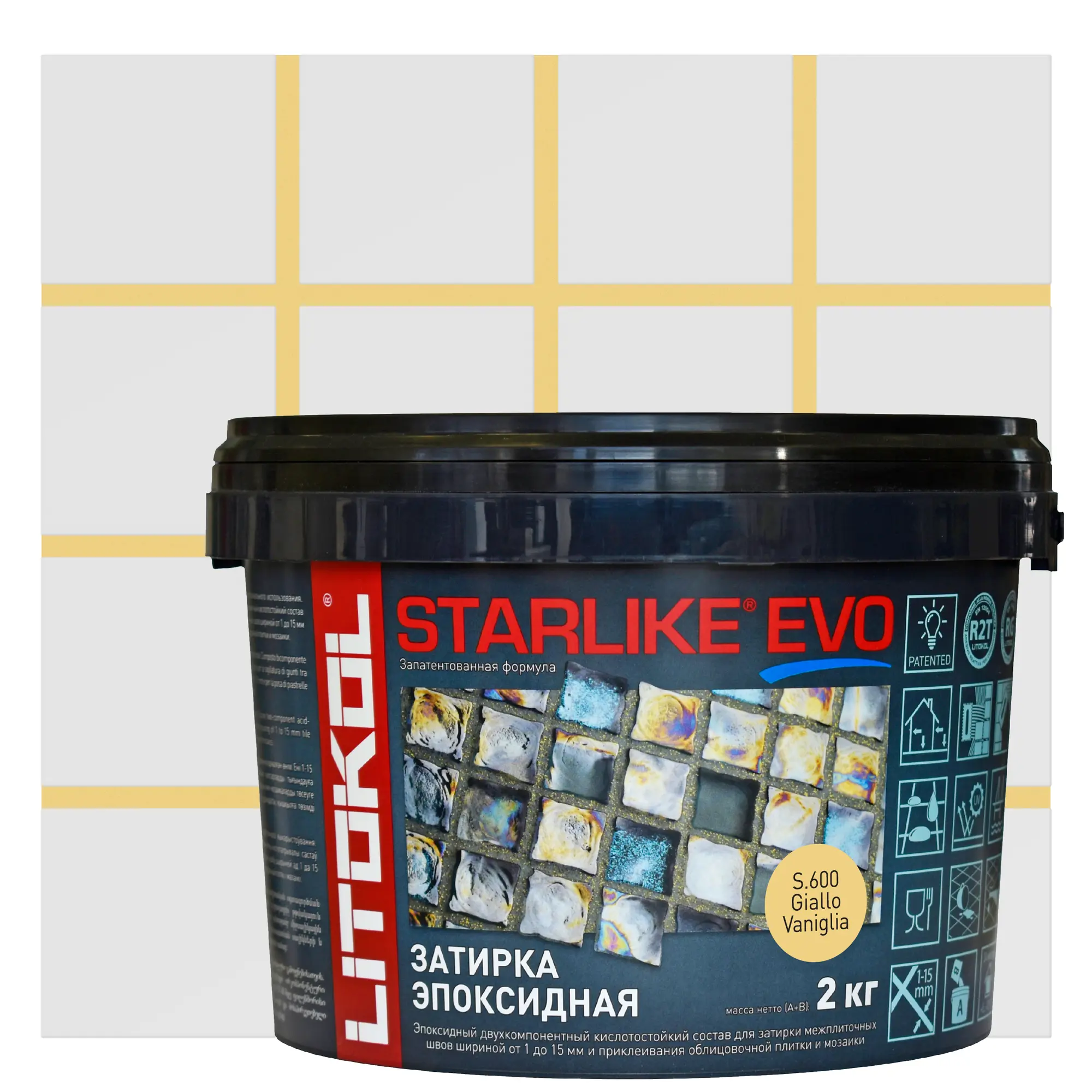 Изображение товара Затирка эпоксидная LITOKOL Starlike Evo S.600 ванильно-жёлтый 2 кг