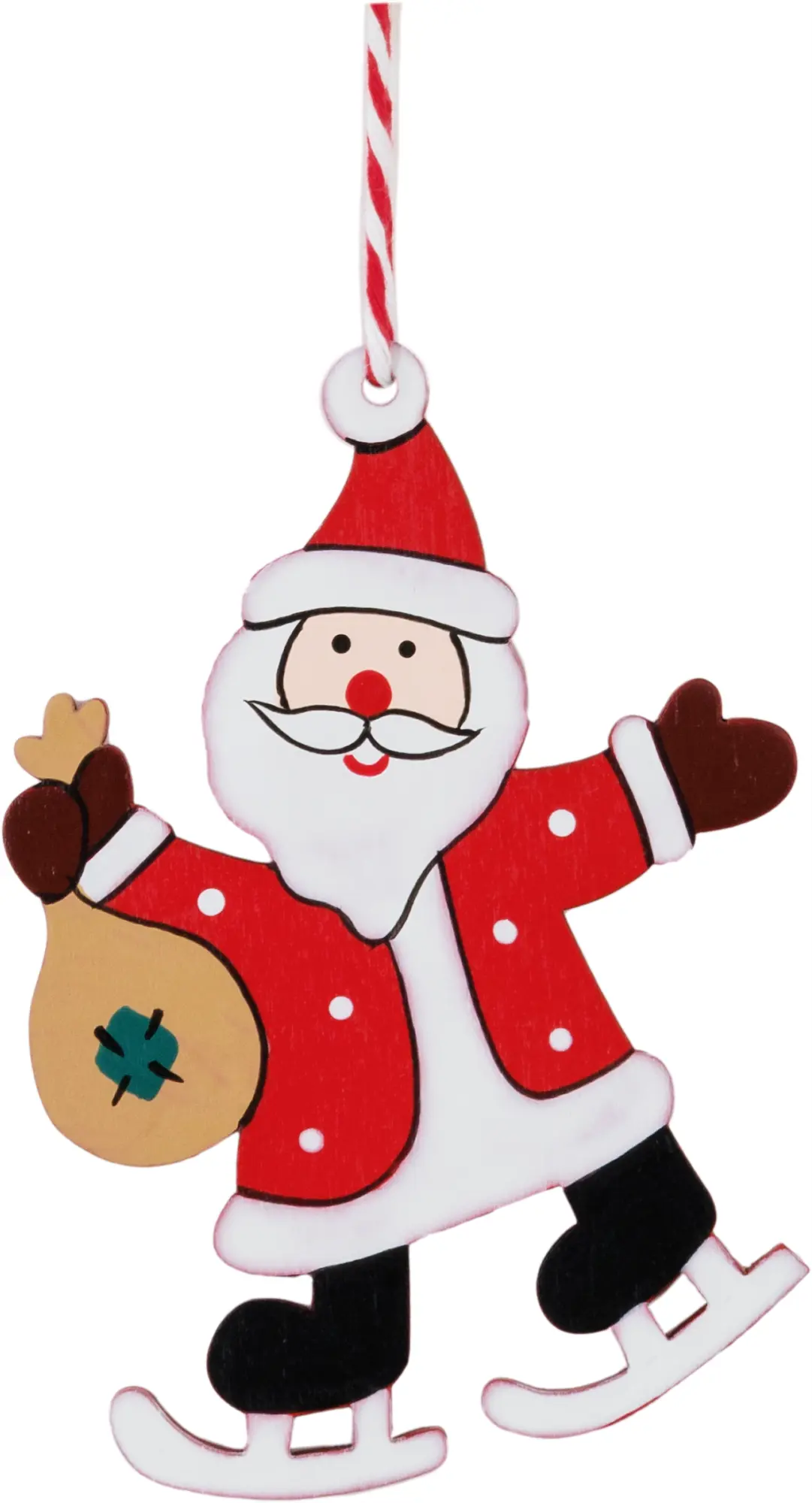 Изображение товара Украшение ёлочное «Санта» 12 см дерево