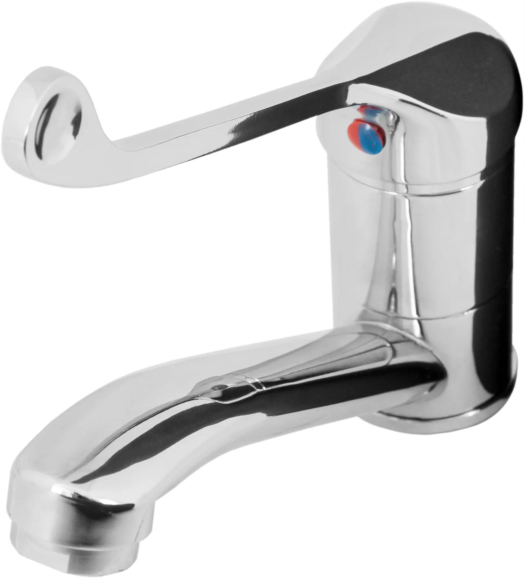 Изображение товара Локтевой однорычажный смеситель для раковины Хирург, хром, Россия