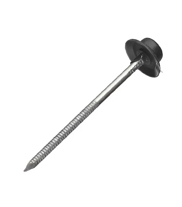 Изображение товара Гвозди для Ондулина черные 70мм набор 100 шт монтаж кровельных покрытий