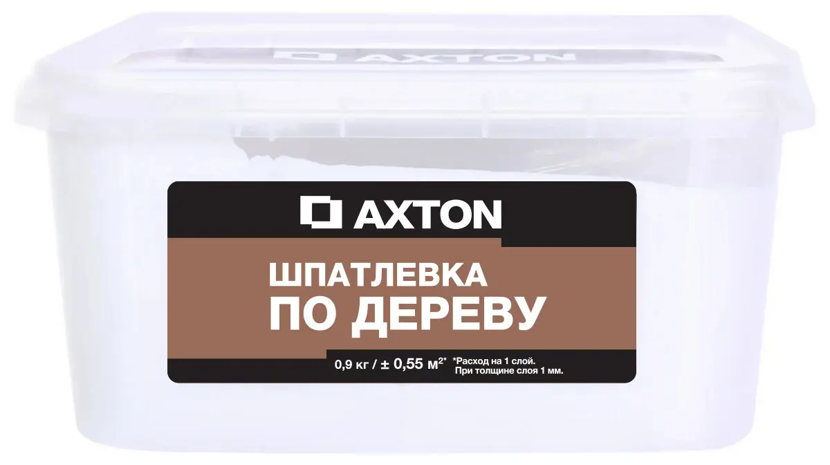 Изображение товара Шпатлевка Axton для дерева 0.9 кг белая - универсальная отделочная смесь