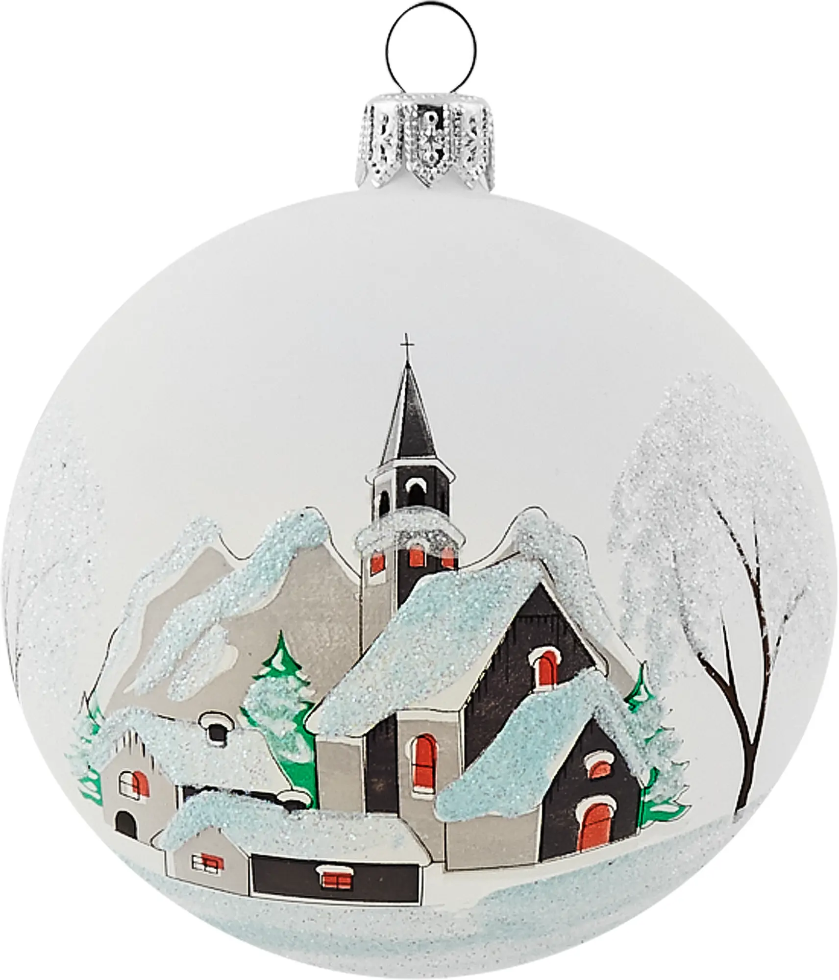 Изображение товара Шар ёлочный «Зимний пейзаж» N2 85 мм