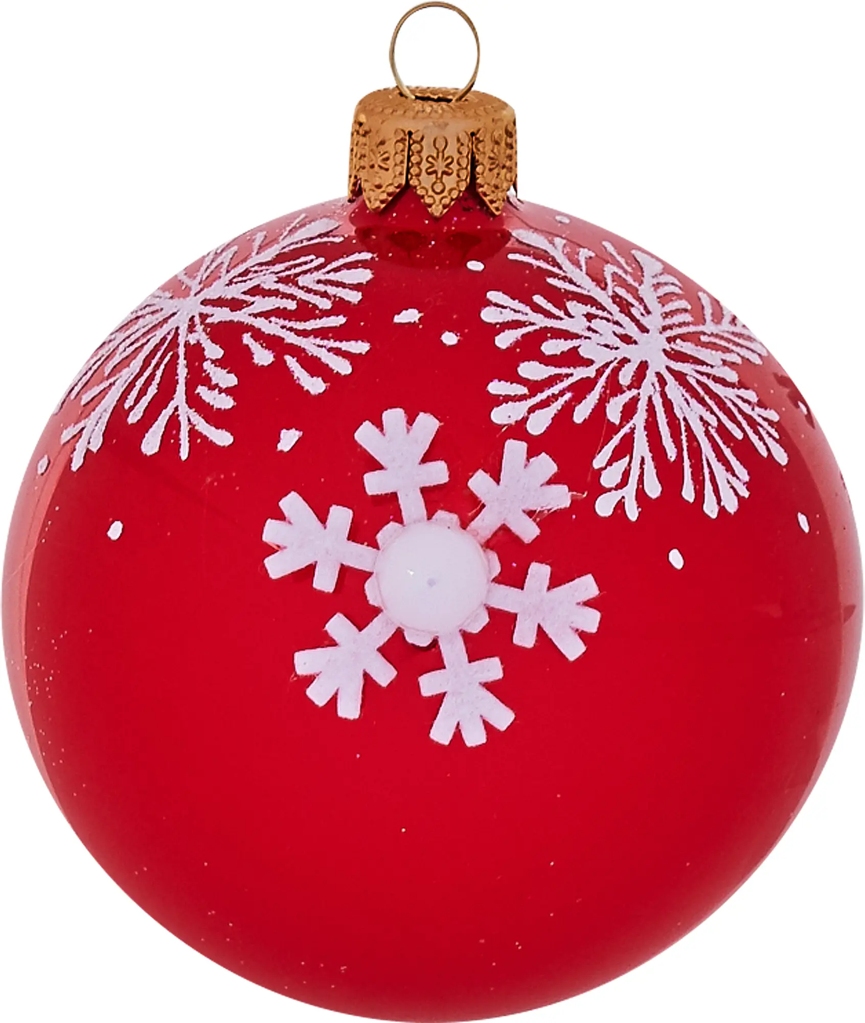 Изображение товара Шар ёлочный «Снежинка» 85 мм