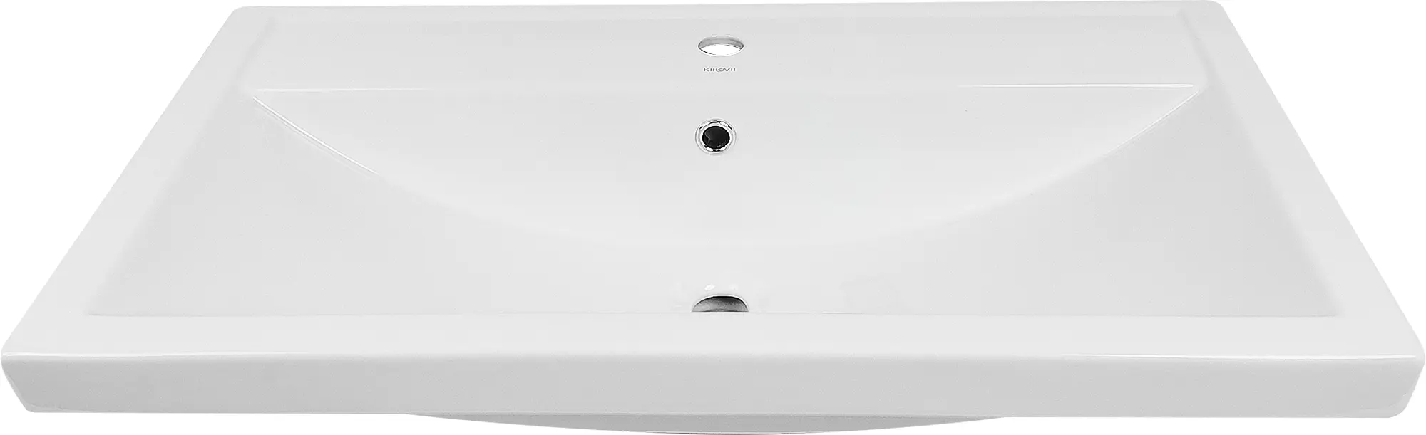 Изображение товара Раковина Kirovit Фостер 80 см накладная с переливом и антимикробным покрытием