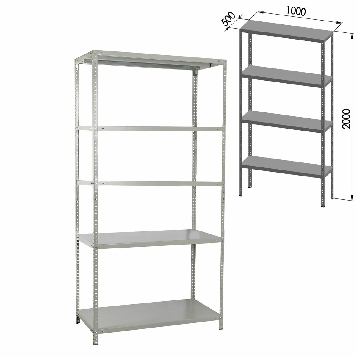 Изображение товара Стеллаж Brabix Ms Kd291120. 200x100x50 см