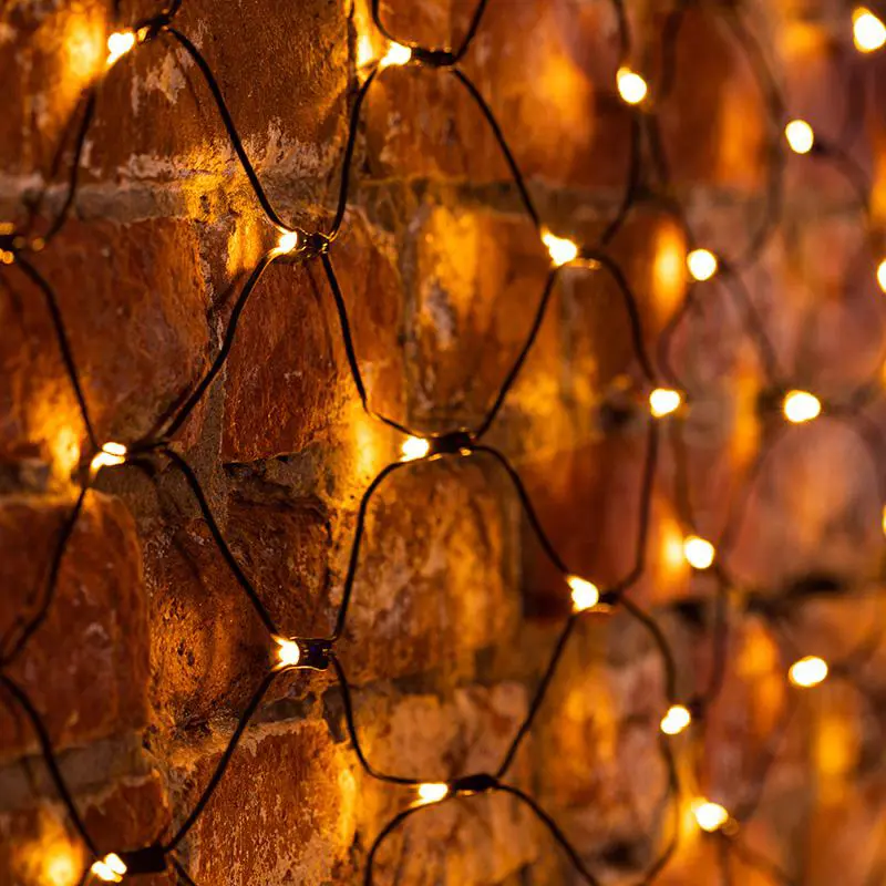 Изображение товара Электрогирлянда универсальная Neon-night 215-116 сеть 1x1 м 160 ламп теплый белый 8 режимов работы