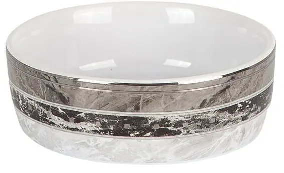 Изображение товара Мыльница Primanova Garnsey из керамики серого цвета для ванной комнаты