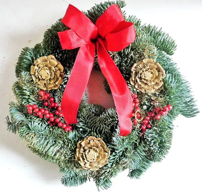 Изображение товара Венок рождественский с бантом