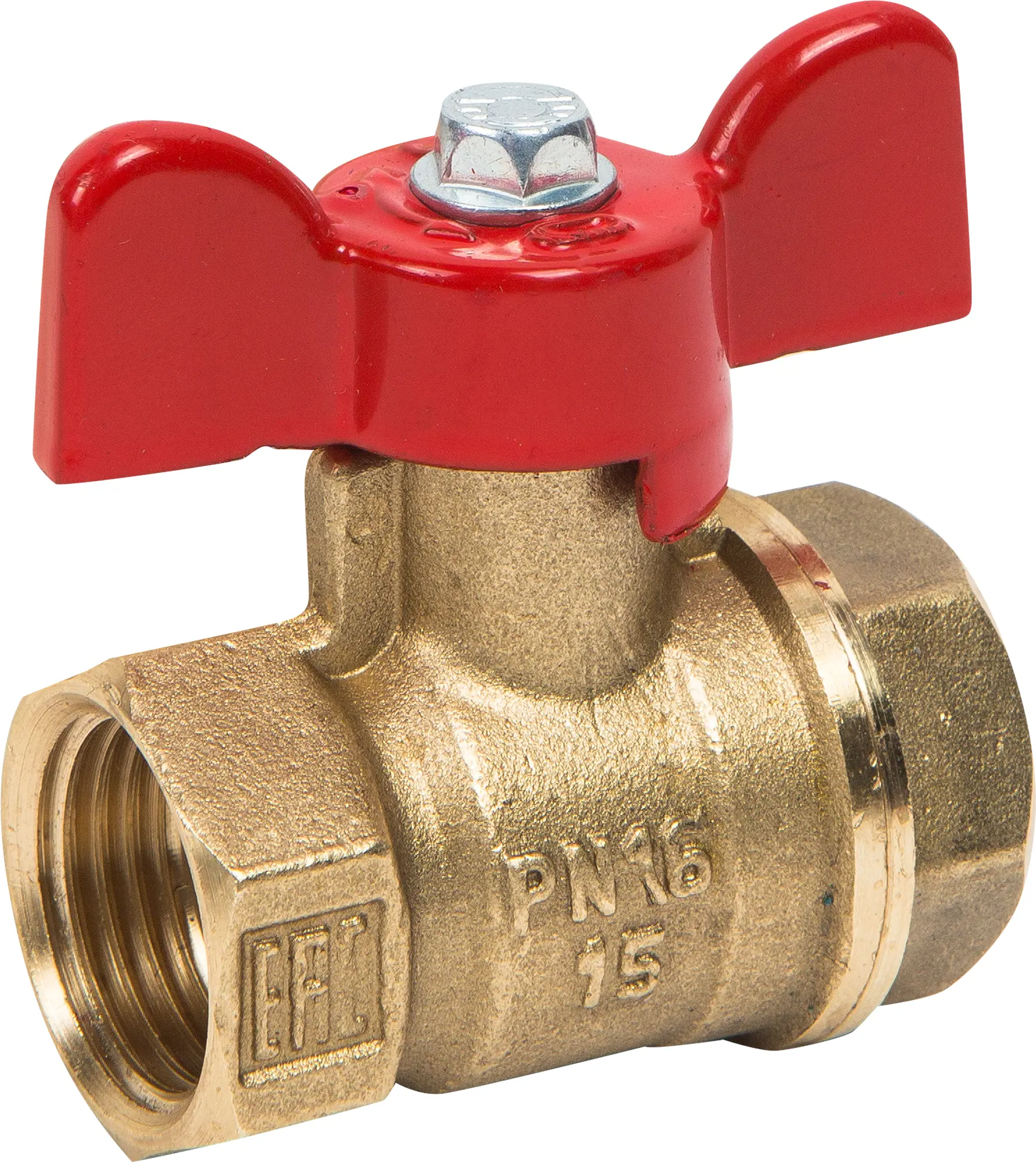 Изображение товара Кран шаровой прямой Valfex DN15 PN24 1/2 ВР латунь ручка бабочка