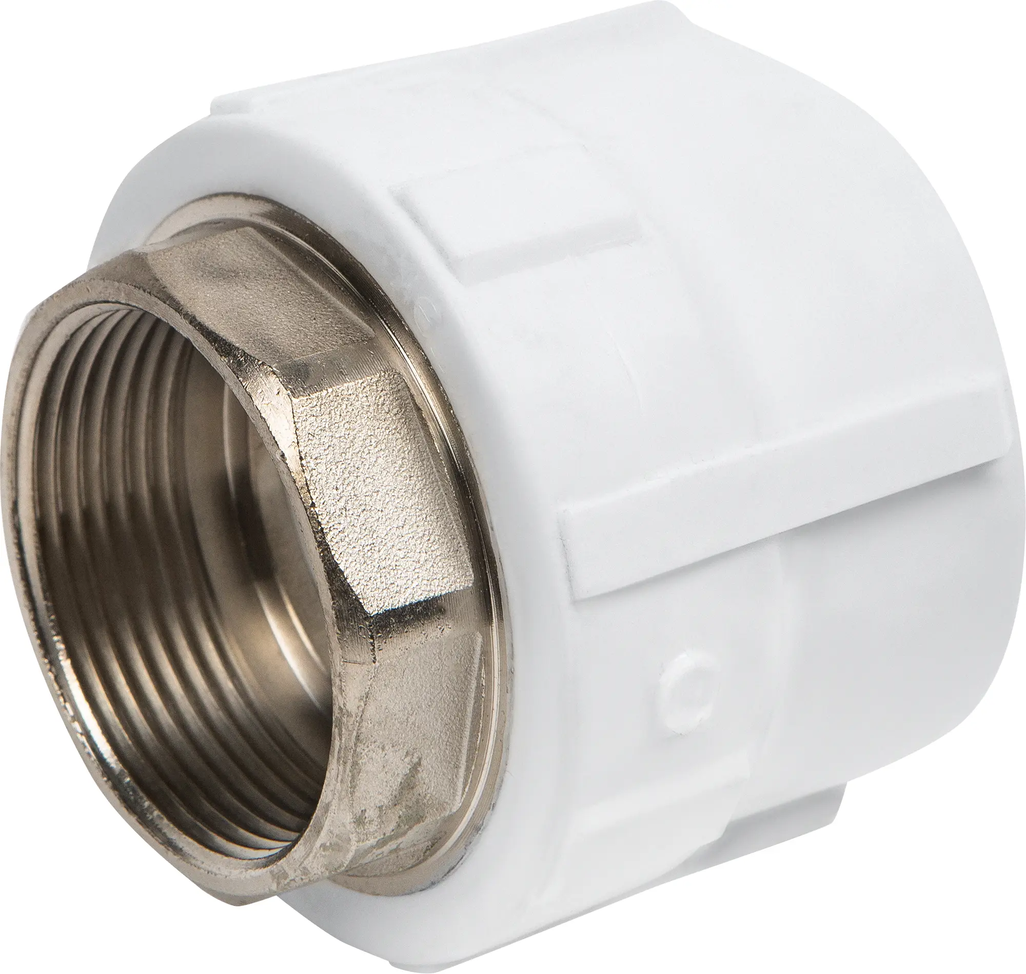 Изображение товара Муфта комбинированная Политэк 1 1/2"x50 мм ВР полипропилен для воды и отопления