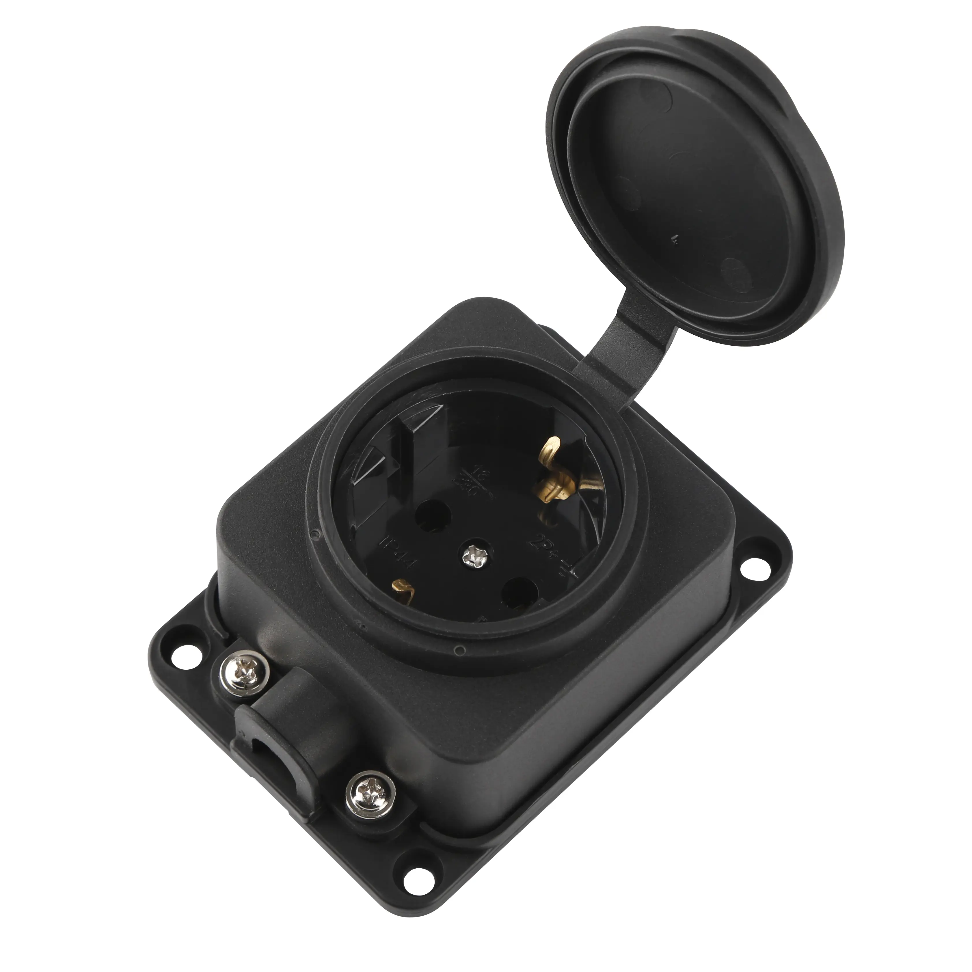 Изображение товара Колодка Duwi 1 розетка с заземлением 3680 Вт черная