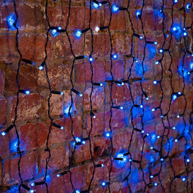 Изображение товара Электрогирлянда универсальная Neon-night 235-123 занавес 2x2 м 360 ламп синий 1 режим работы