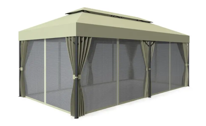 Изображение товара Шатер с антимоскитной сеткой Комфорт 3x6x2.88 м сталь белый