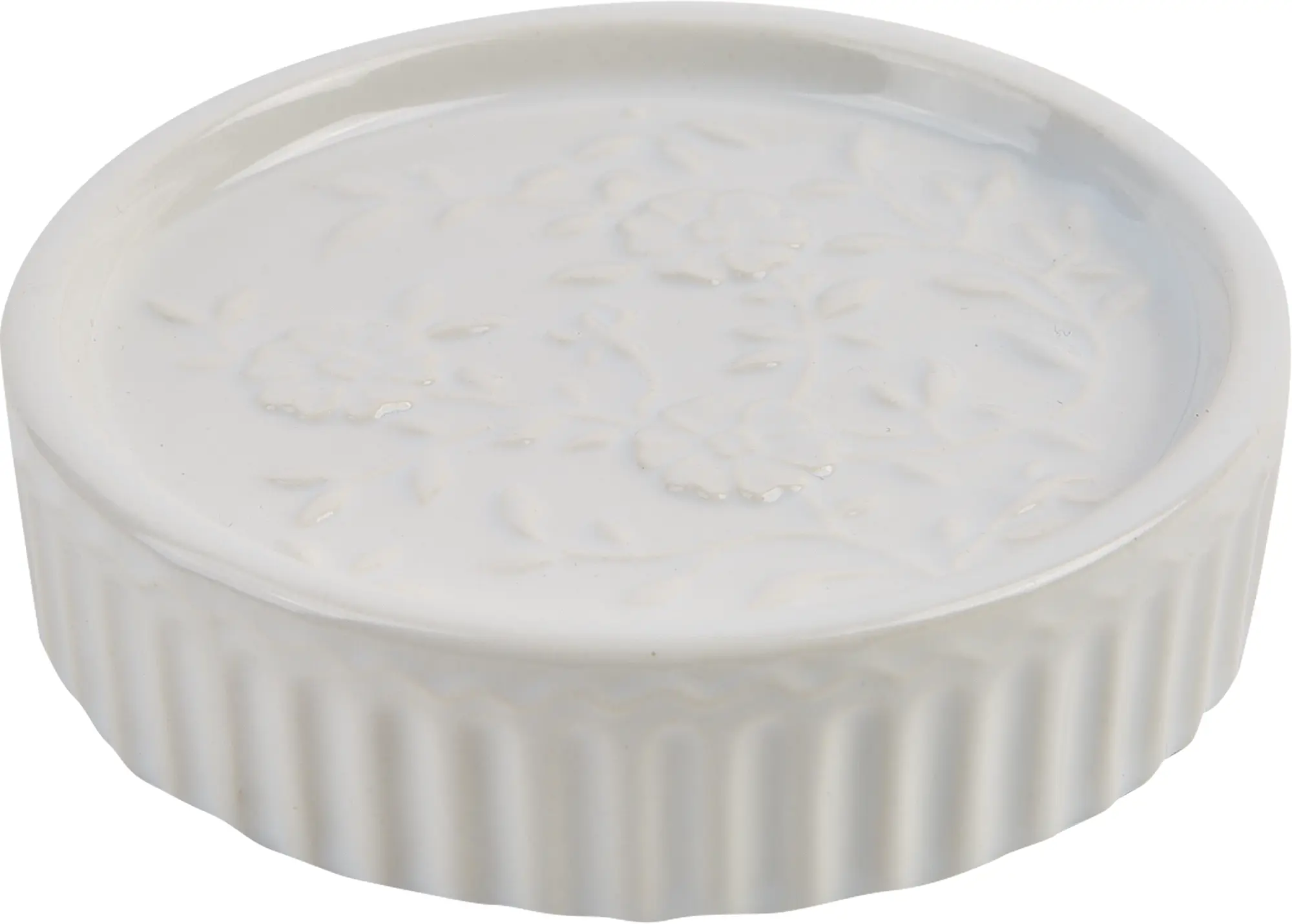 Изображение товара Мыльница Sensea Charm из белой керамики с рельефным узором