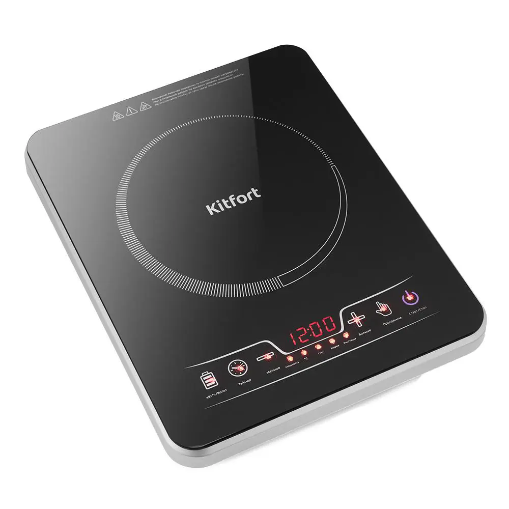 Изображение товара Индукционная настольная плита Kitfort КТ-102 38 см 1 конфорка цвет черный