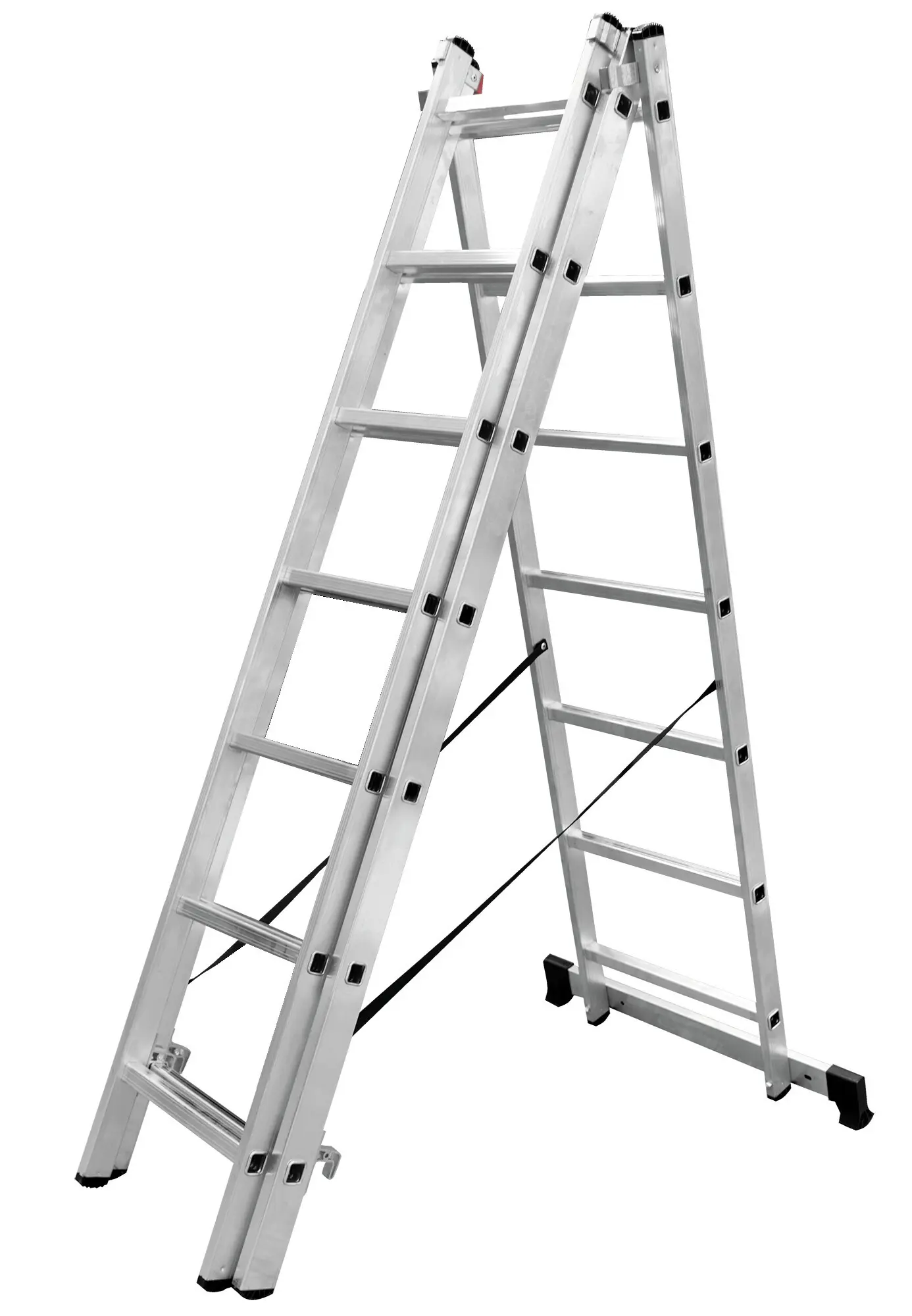 Изображение товара Лестница раскладная выдвижная 3-секционная Standers 3.08 м 7 ступеней