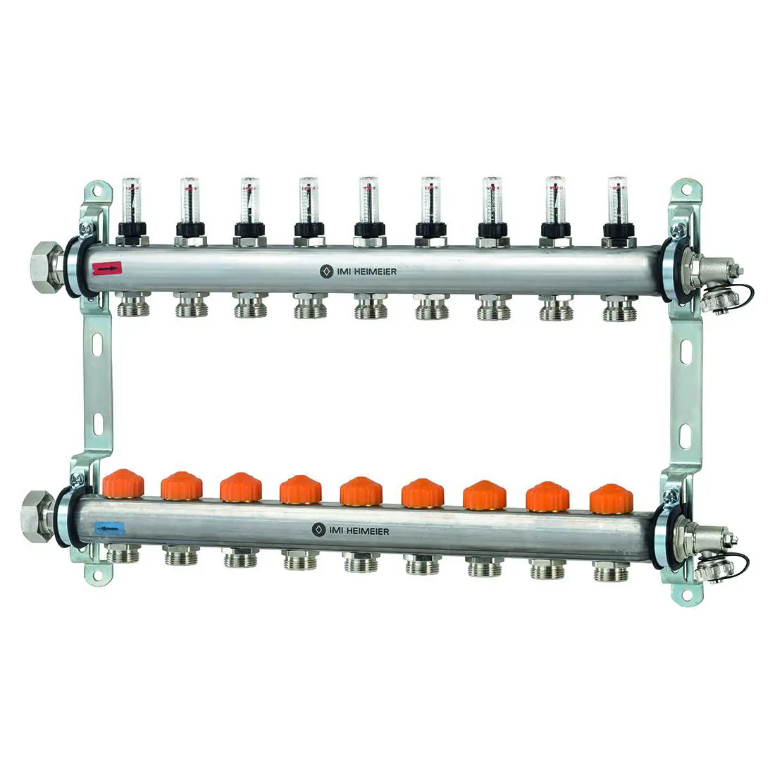 Изображение товара Коллекторная группа Heimeier Dynacon Eclipse с регуляторами расхода 9 контуров