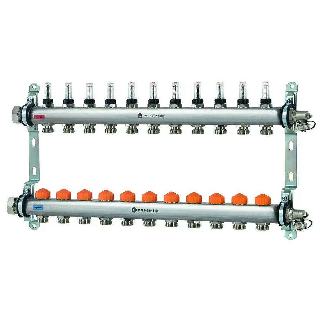 Изображение товара Коллекторная группа Heimeier Dynacon Eclipse 11 контуров с регуляторами расхода для теплого пола