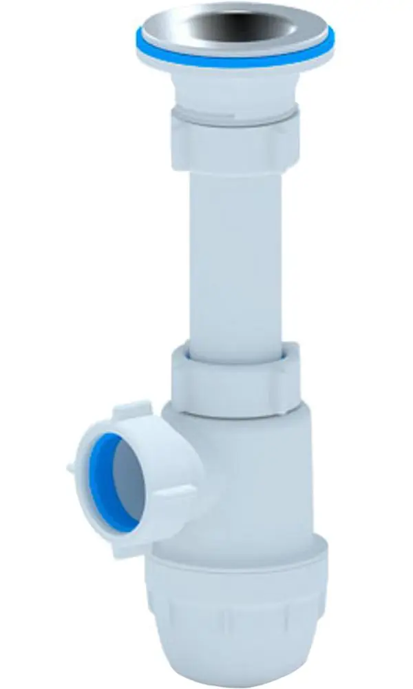 Изображение товара Сифон для мойки АНИ ПЛАСТ C1000 бутылочный из полипропилена 40 мм выход