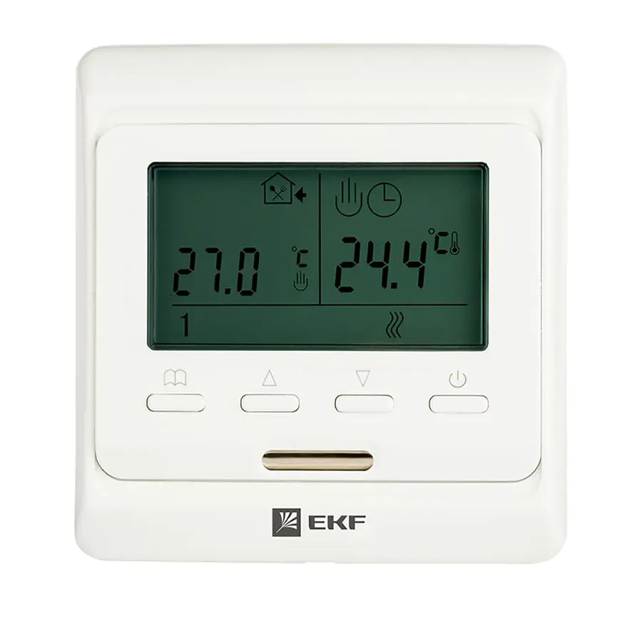 Изображение товара Терморегулятор для теплого пола EKF Proxima электронный программируемый цвет белый