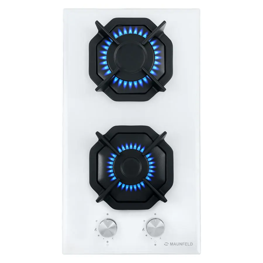 Изображение товара Газовая варочная панель Maunfeld EGHG.32.2CW/G 29 см 2 конфорки белый