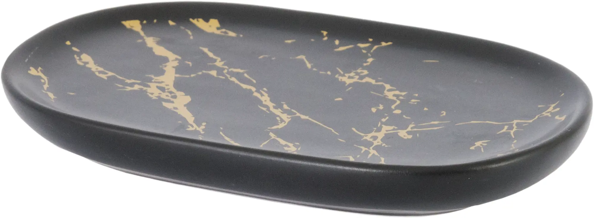 Изображение товара Мыльница Vidage Marmo Nero из керамики черного цвета с матовым покрытием