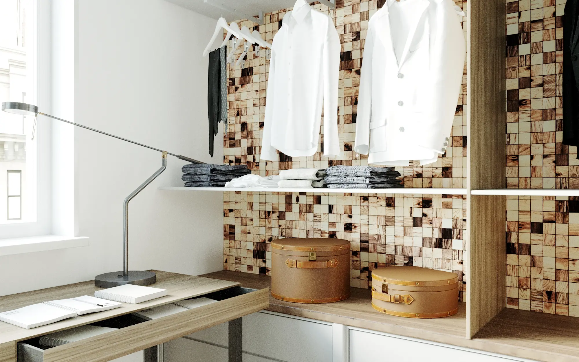 Изображение товара Деревянная мозаика РОСБИ 50x50 мм 300x300 мм