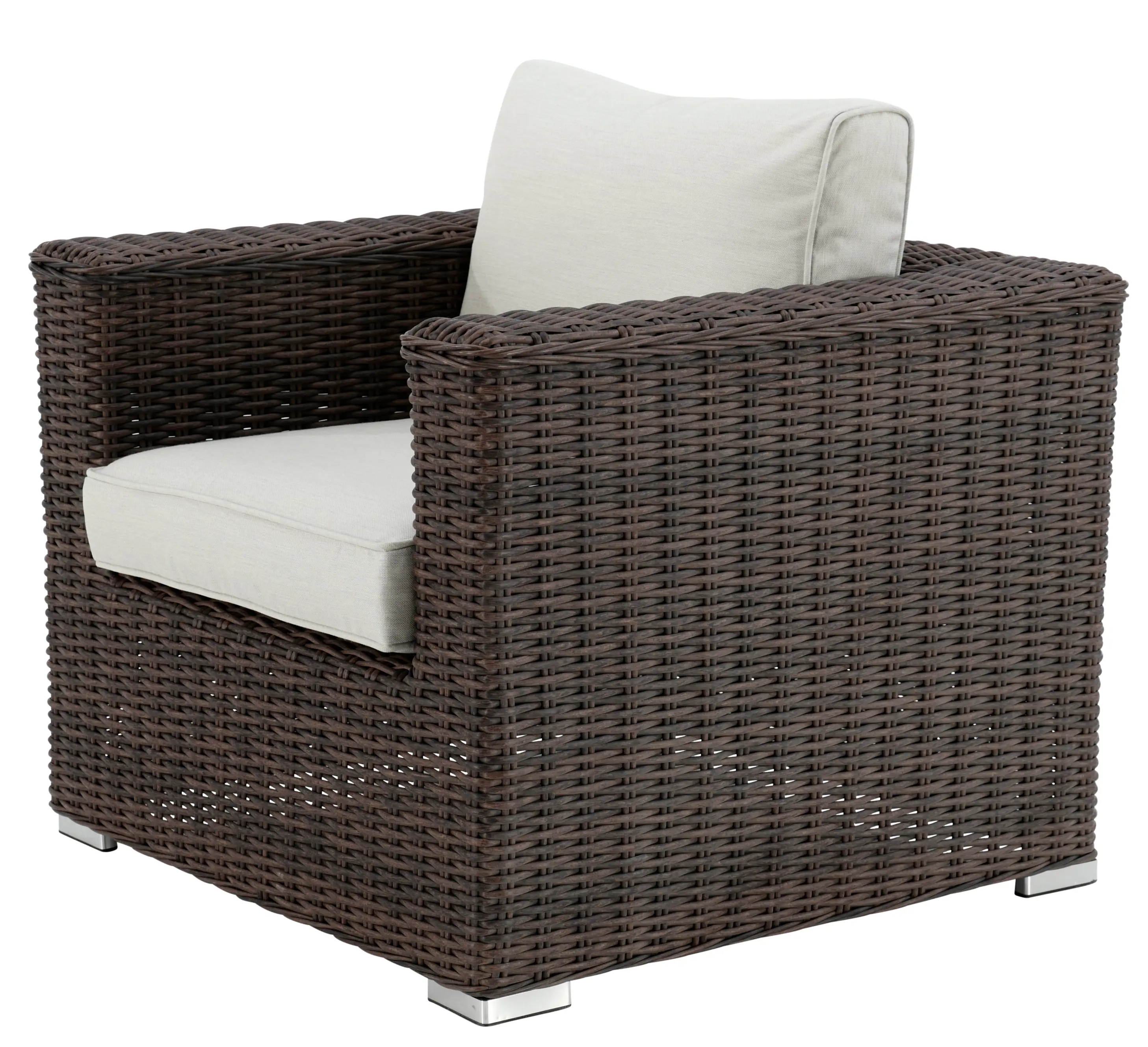 Изображение товара Кресло садовое Naterial Costa Rica 81x80x80 см искусственный ротанг коричневый