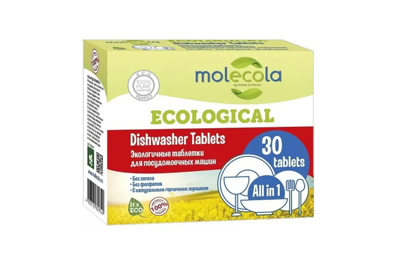 Изображение товара Таблетки для посудомоечной машины Molecola 9349 30 шт