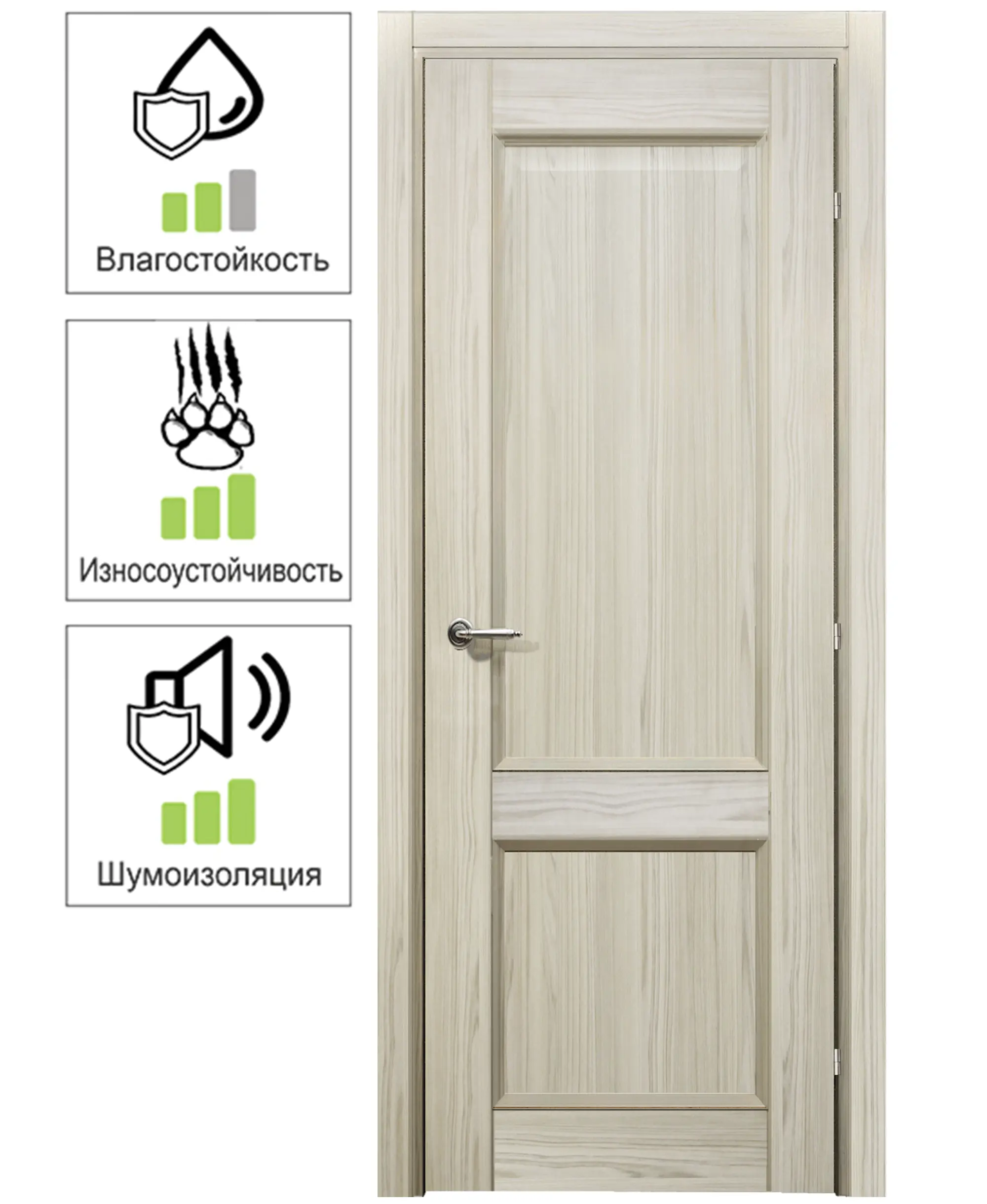 Изображение товара Межкомнатная дверь Пино глухая CPL натуральная 80x200 см