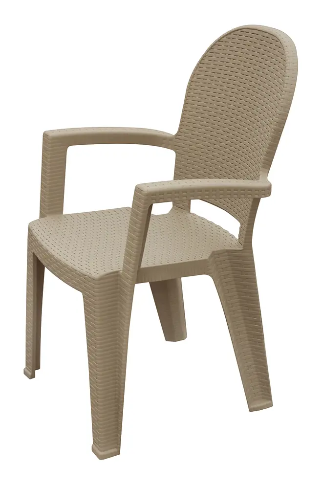 Изображение товара Стул садовый Ротанг СПР М 59x91x52 см пластик мокко