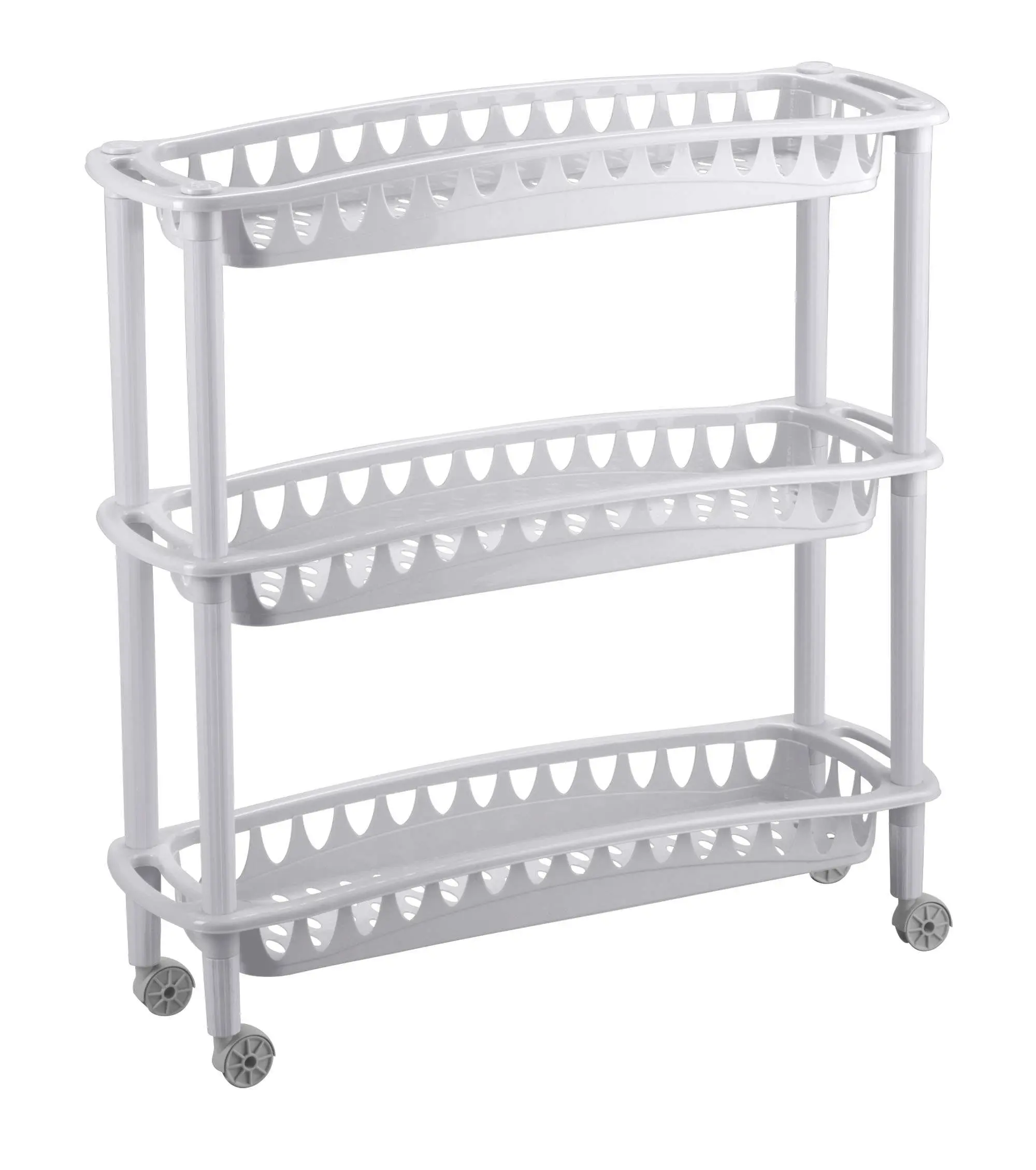 Изображение товара Этажерка Узкая "Джулия" 3 Полки 590x180x610 Мм (Светло-Серый)