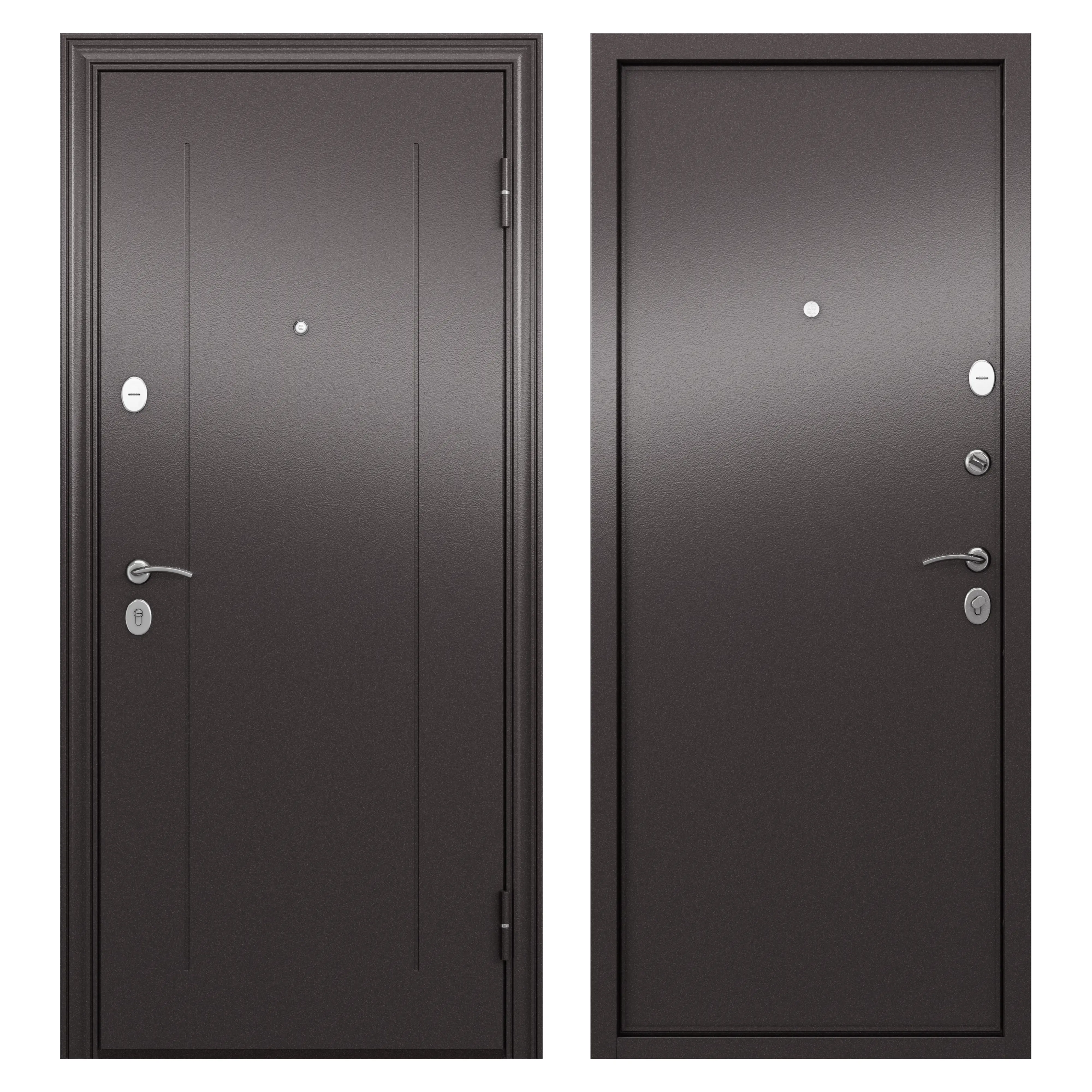 Изображение товара Входная металлическая дверь Денвер 950x2050 мм правая коричневая без терморазрыва