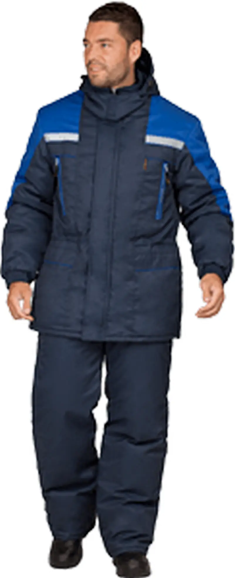 Изображение товара Костюм рабочий утепленный Спец цвет темно-синий/василек размер 120-124 рост 170-176 см