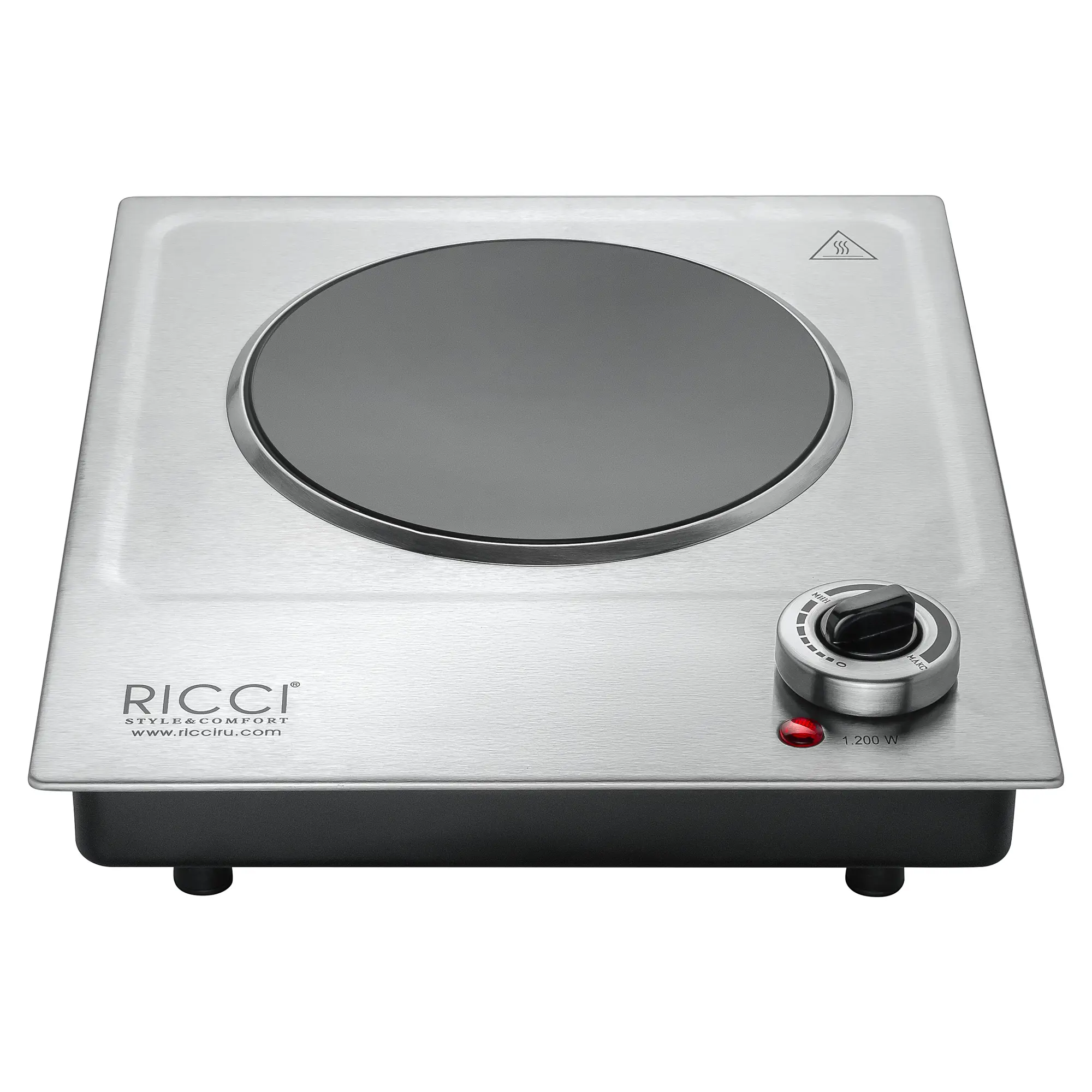 Изображение товара Электрическая настольная плита Ricci RIС-102 34.50 см 1 конфорка цвет серый