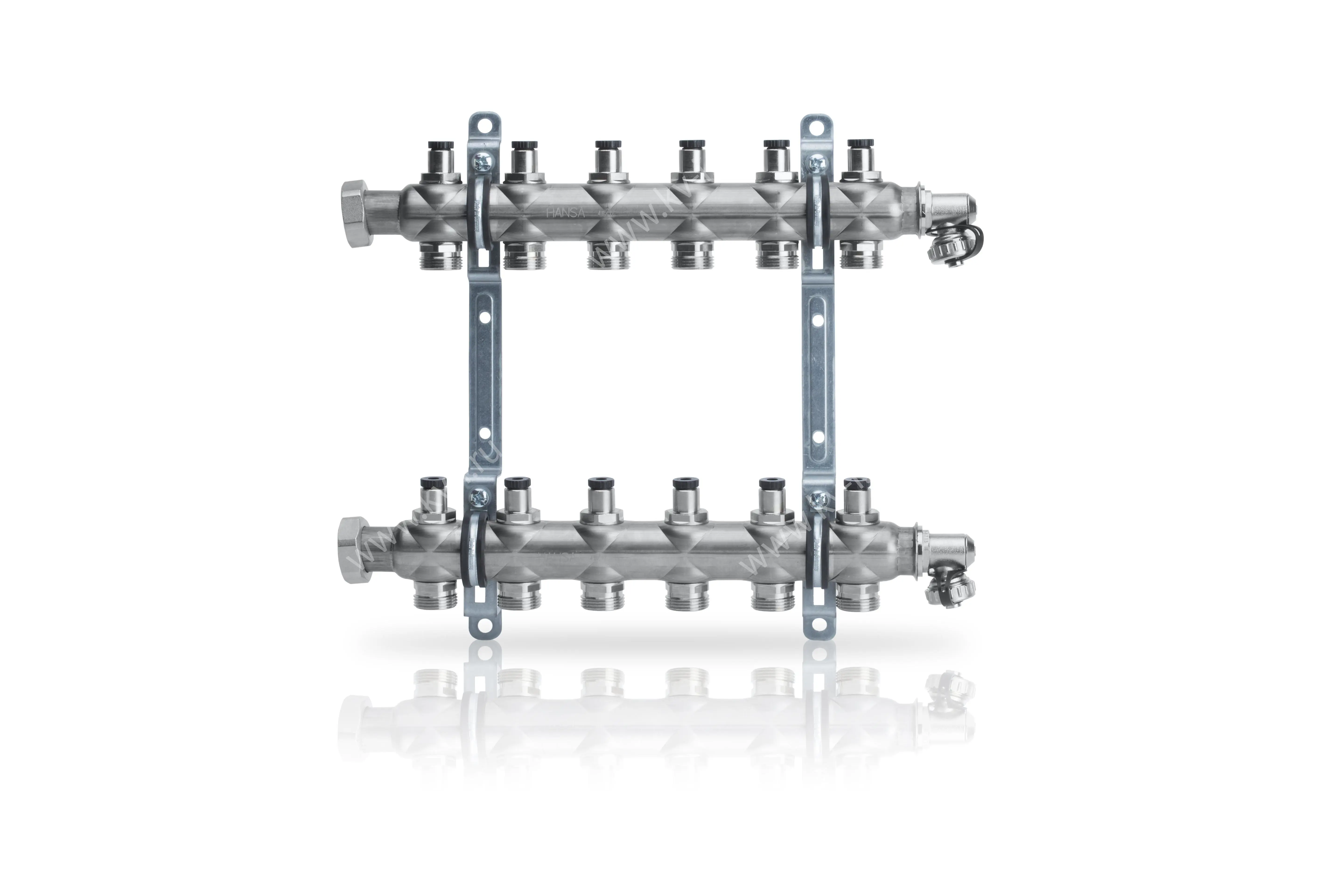 Изображение товара Коллекторная группа для радиаторов с запорными вентилями Hansa HK 55 на 12 выходов