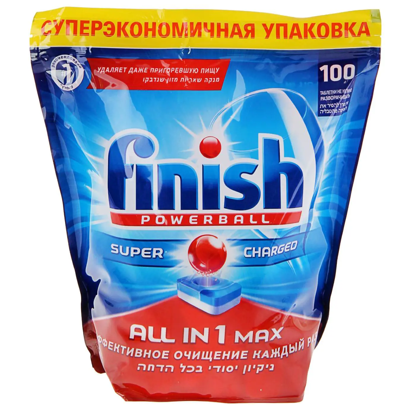 Изображение товара Таблетки для посудомоечной машины Finish Aio 100 шт