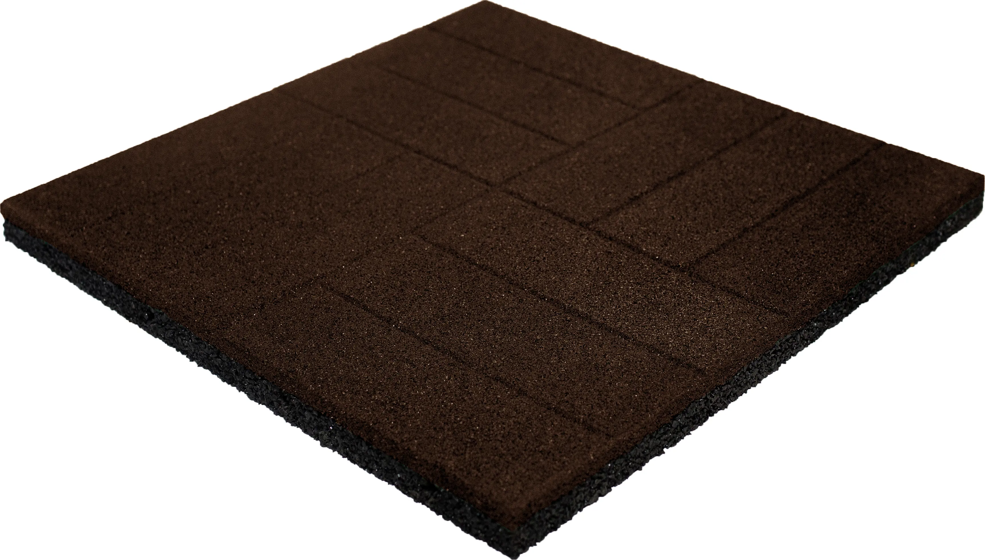 Изображение товара Плитка резиновая 500х500х40 паркет коричневая