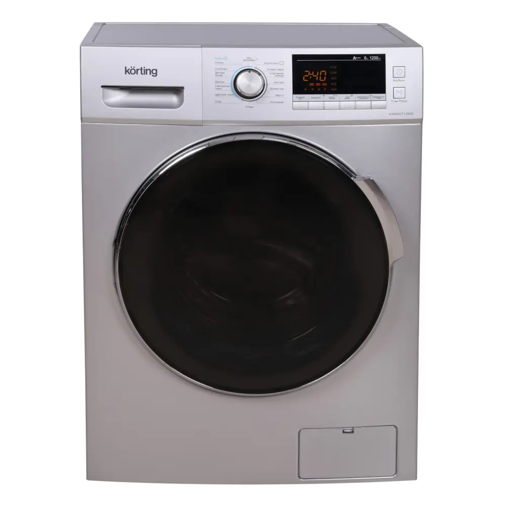 Изображение товара Стиральная машина Korting KWM 40T1260S 85х59.5х406кгСеребристый